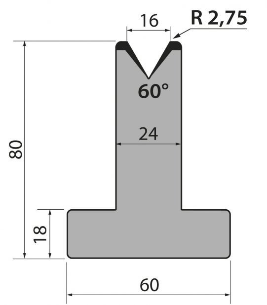 Т-образные и 1-ручьевые матрицы T80.16.60
