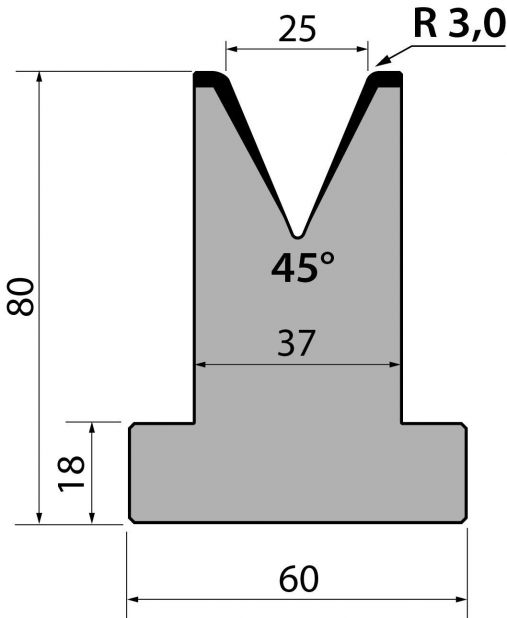Т-образные и 1-ручьевые матрицы T80.25.45
