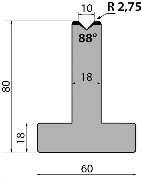 Т-образные и 1-ручьевые матрицы TR80.10.88